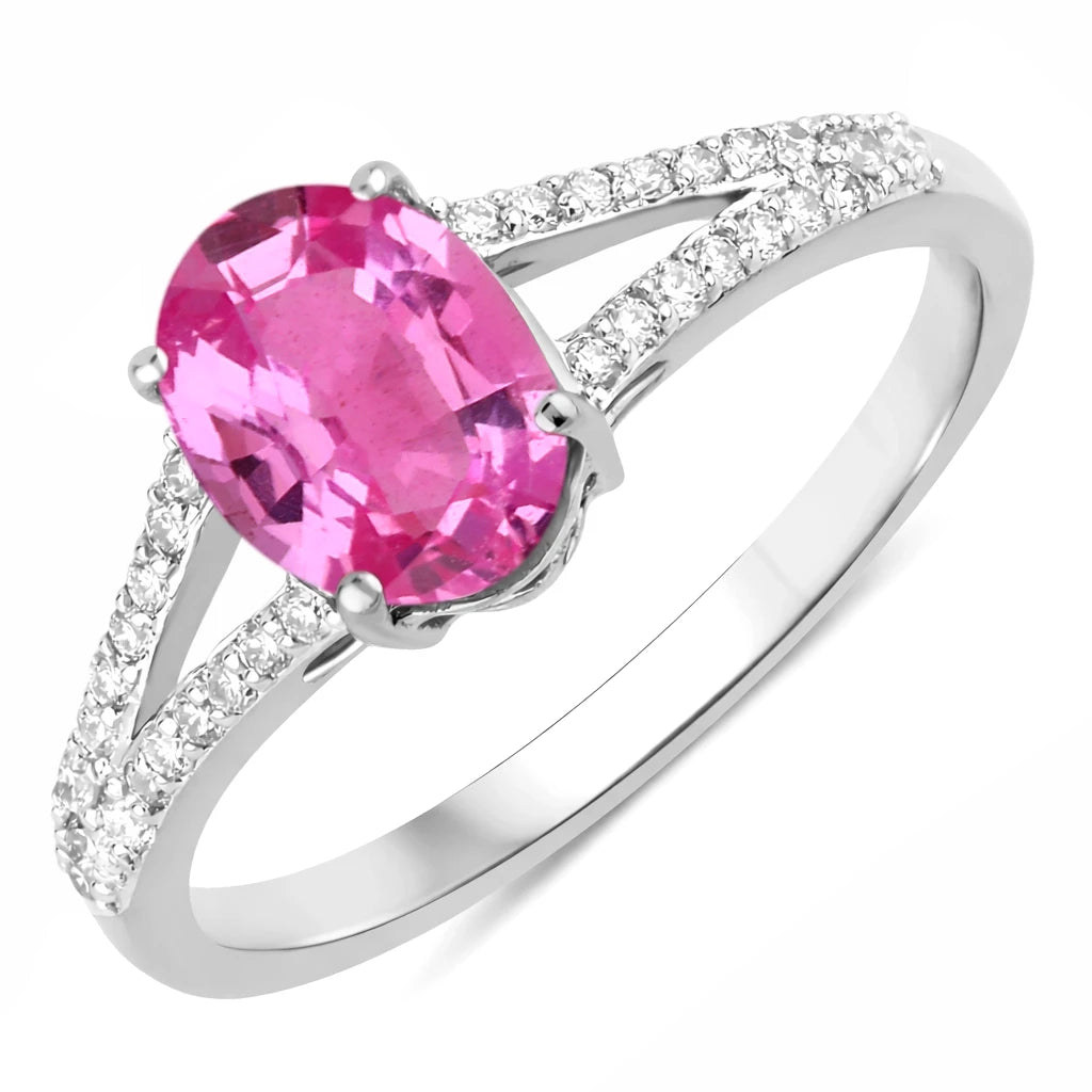 Split Shank Oval-Cut Diamond Ring
