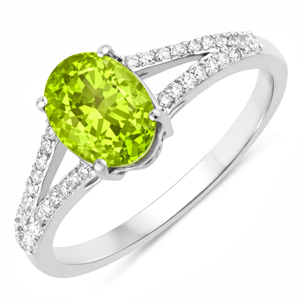 Split Shank Oval-Cut Diamond Ring