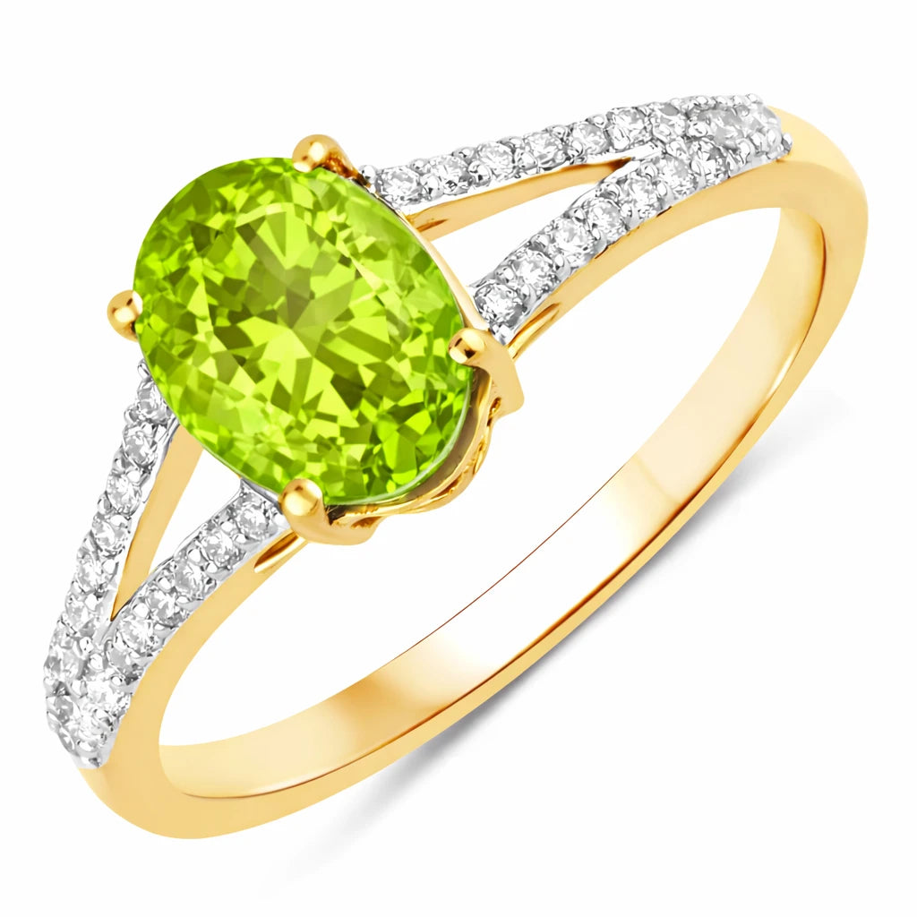 Split Shank Oval-Cut Diamond Ring