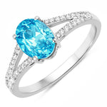 Split Shank Oval-Cut Diamond Ring
