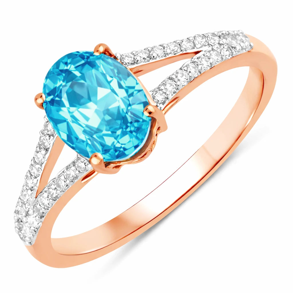 Split Shank Oval-Cut Diamond Ring