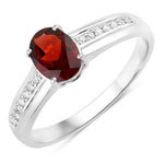 Oval Two-Tone Ring with Diamond Shoulders