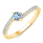 Dainty Stackable Round Cut Diamond Accent Ring