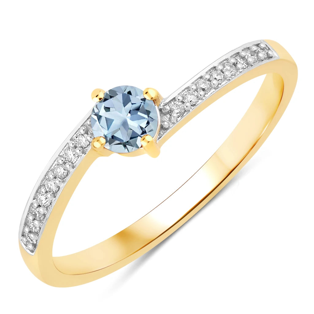 Dainty Stackable Round Cut Diamond Accent Ring