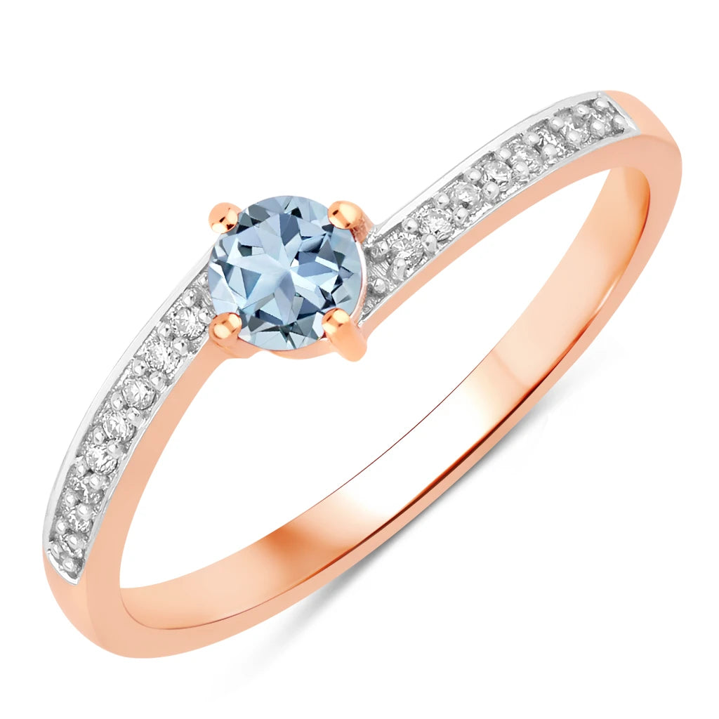 Dainty Stackable Round Cut Diamond Accent Ring