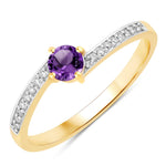 Dainty Stackable Round Cut Diamond Accent Ring