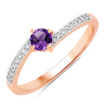 Dainty Stackable Round Cut Diamond Accent Ring