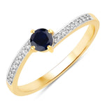 Dainty Stackable Round Cut Diamond Accent Ring