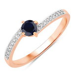 Dainty Stackable Round Cut Diamond Accent Ring