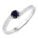Dainty Stackable Round Cut Diamond Accent Ring