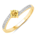 Dainty Stackable Round Cut Diamond Accent Ring