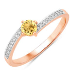 Dainty Stackable Round Cut Diamond Accent Ring