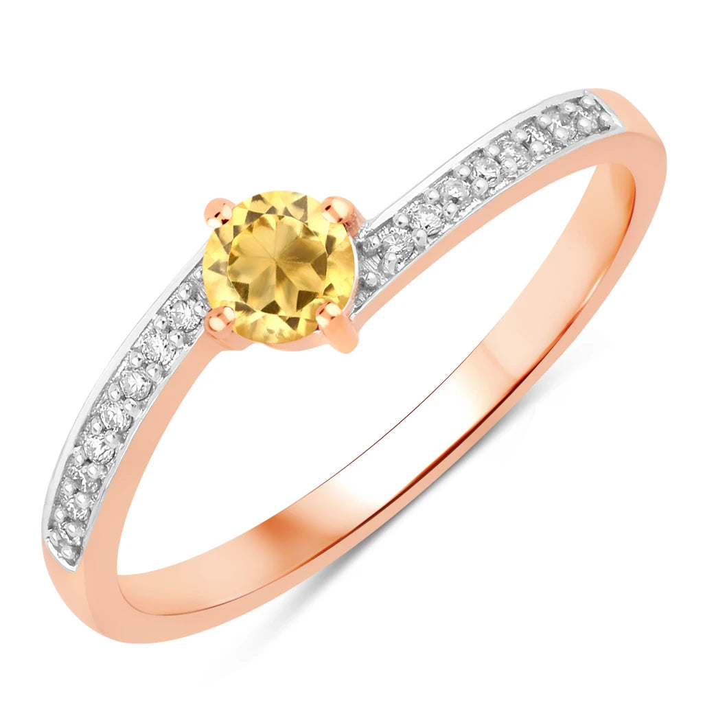 Dainty Stackable Round Cut Diamond Accent Ring