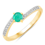 Dainty Stackable Round Cut Diamond Accent Ring