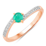Dainty Stackable Round Cut Diamond Accent Ring