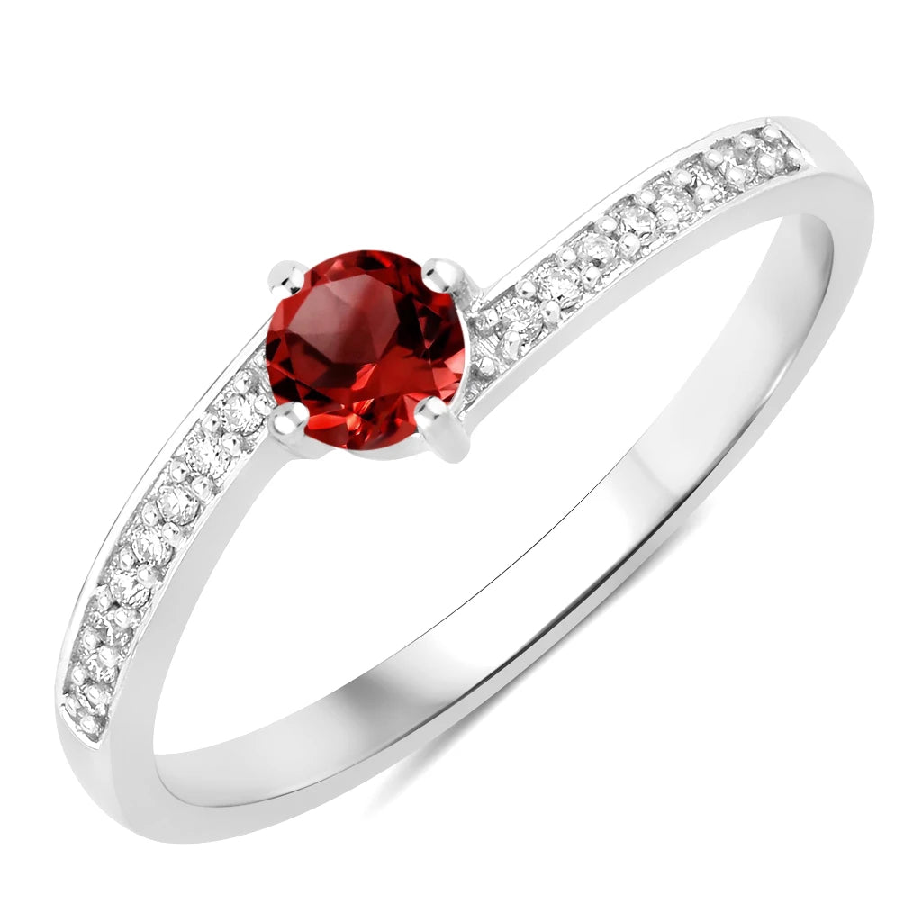 Dainty Stackable Round Cut Diamond Accent Ring