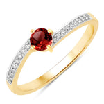 Dainty Stackable Round Cut Diamond Accent Ring