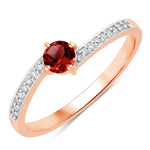 Dainty Stackable Round Cut Diamond Accent Ring