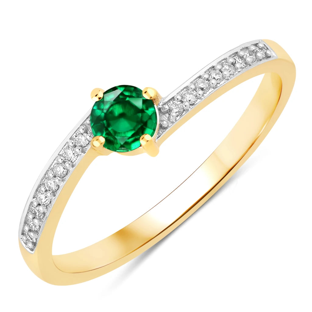 Dainty Stackable Round Cut Diamond Accent Ring