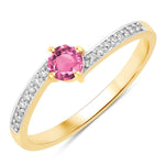 Dainty Stackable Round Cut Diamond Accent Ring