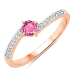 Dainty Stackable Round Cut Diamond Accent Ring