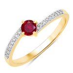 Dainty Stackable Round Cut Diamond Accent Ring