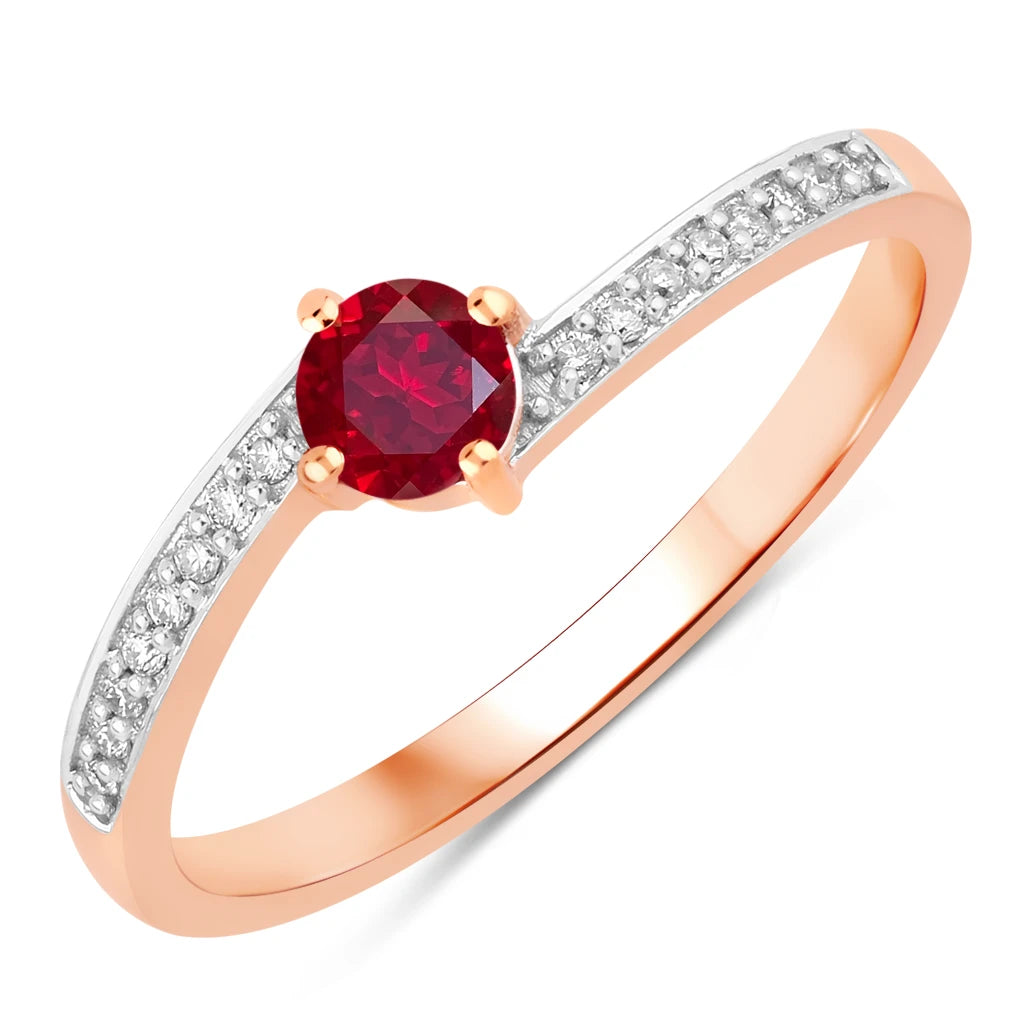 Dainty Stackable Round Cut Diamond Accent Ring