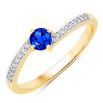 Dainty Stackable Round Cut Diamond Accent Ring