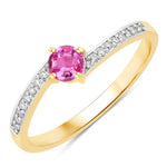 Dainty Stackable Round Cut Diamond Accent Ring