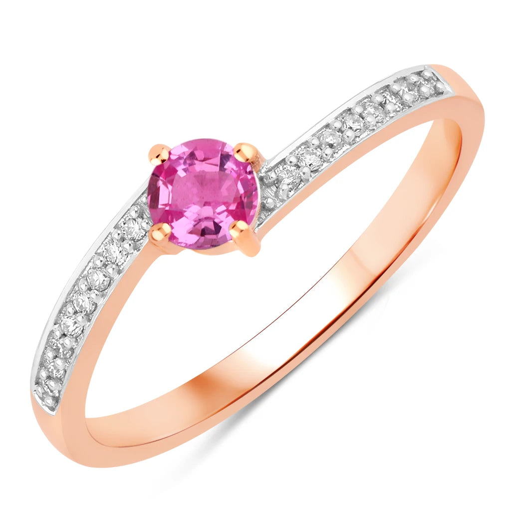 Dainty Stackable Round Cut Diamond Accent Ring