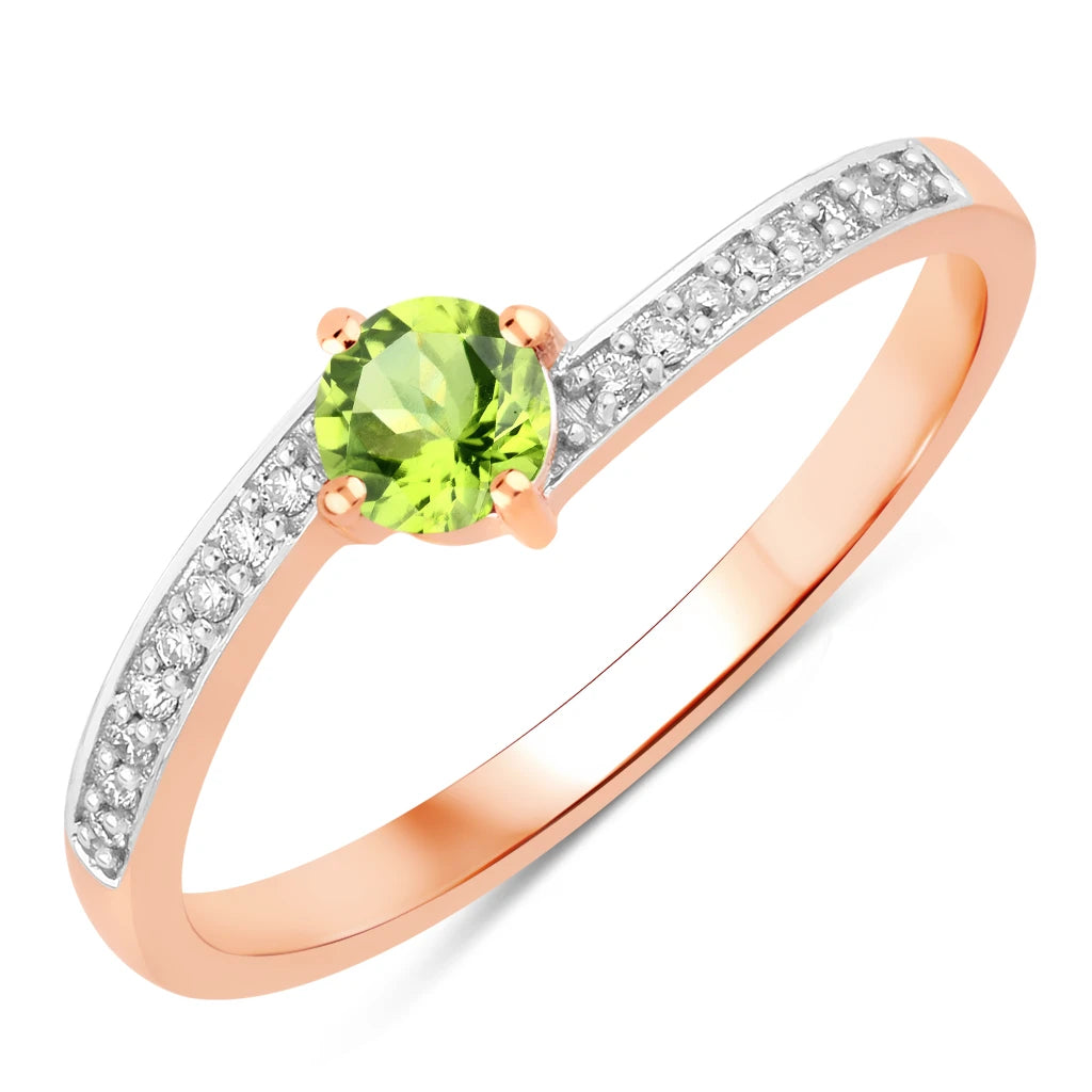 Dainty Stackable Round Cut Diamond Accent Ring