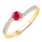 Dainty Stackable Round Cut Diamond Accent Ring