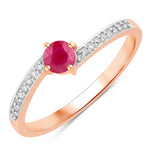 Dainty Stackable Round Cut Diamond Accent Ring