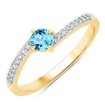 Dainty Stackable Round Cut Diamond Accent Ring
