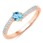 Dainty Stackable Round Cut Diamond Accent Ring