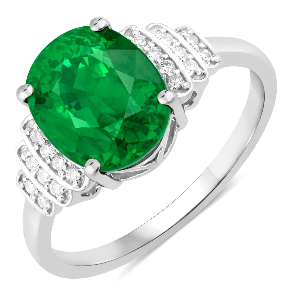 Spencer Oval with Diamond Accents Ring