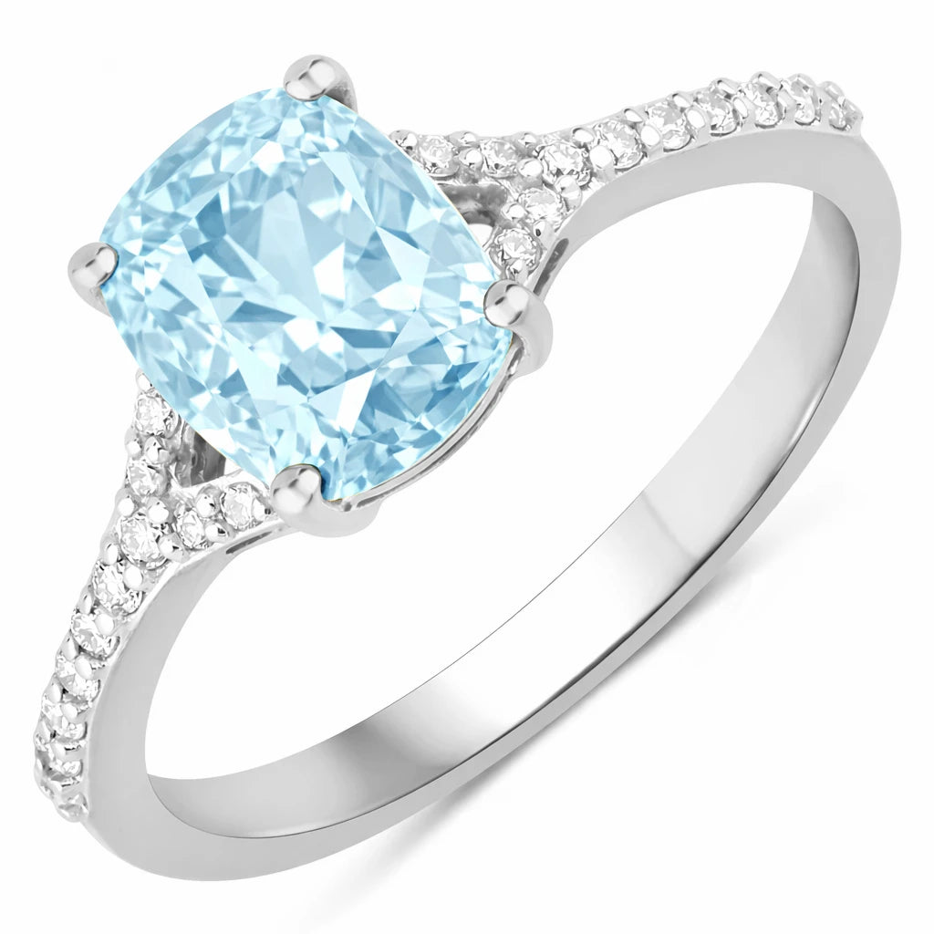 Cordelia Cushion with Diamond Pavé Ring