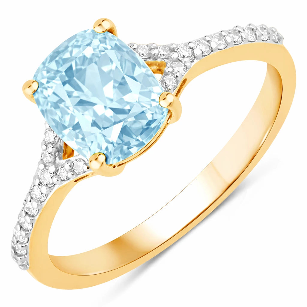 Cordelia Cushion with Diamond Pavé Ring