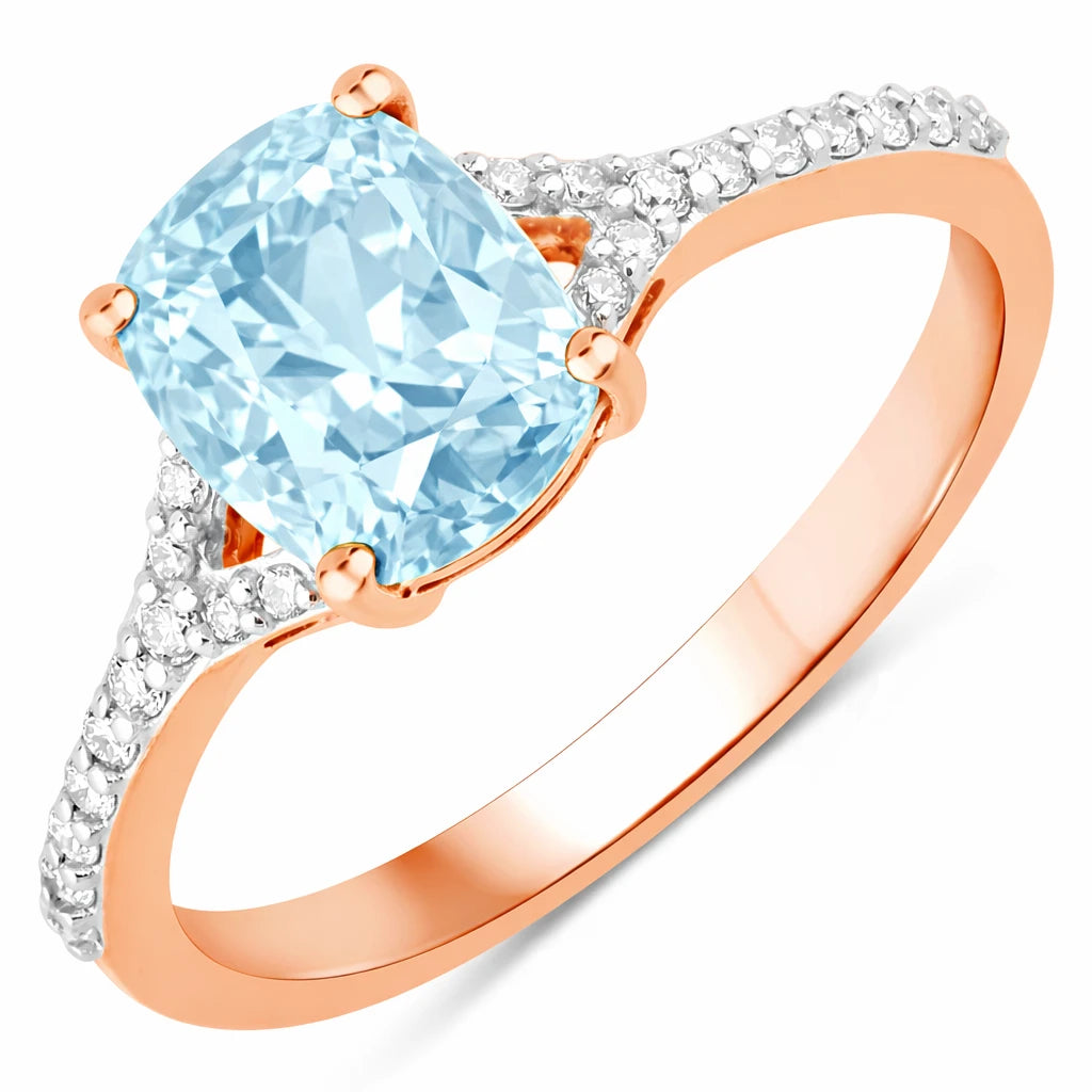 Cordelia Cushion with Diamond Pavé Ring