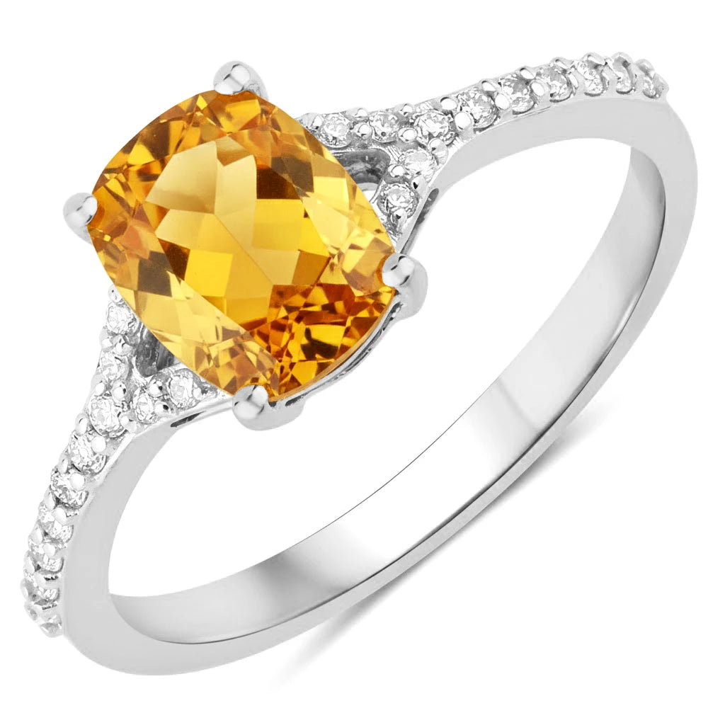 Cordelia Cushion with Diamond Pavé Ring