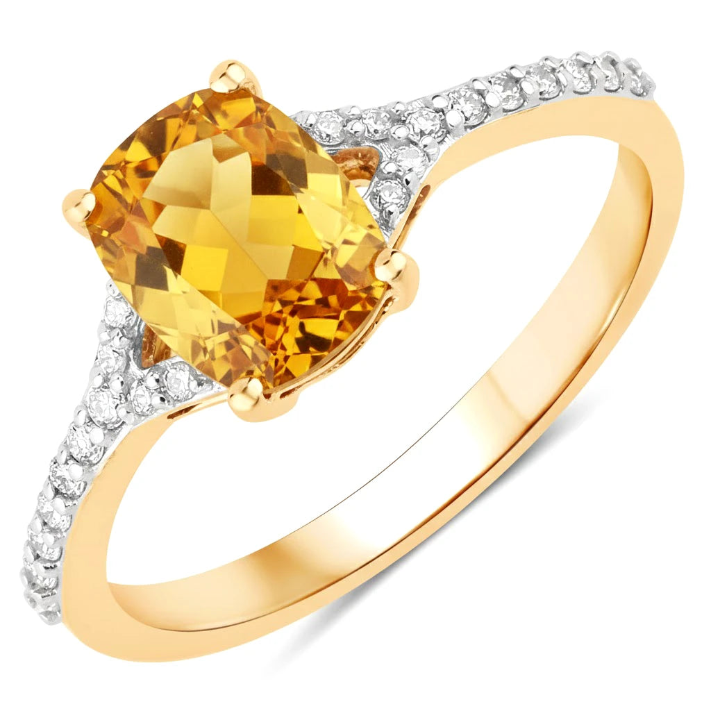 Cordelia Cushion with Diamond Pavé Ring