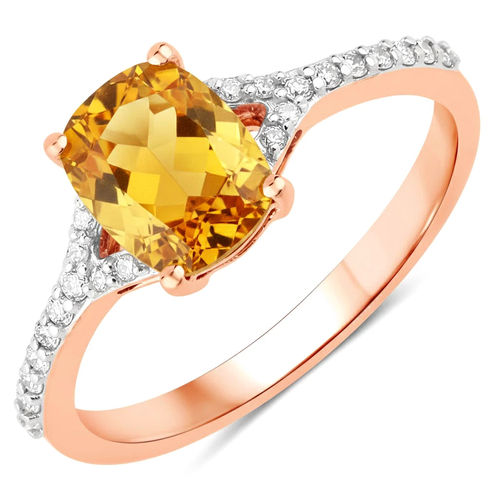 Cordelia Cushion with Diamond Pavé Ring