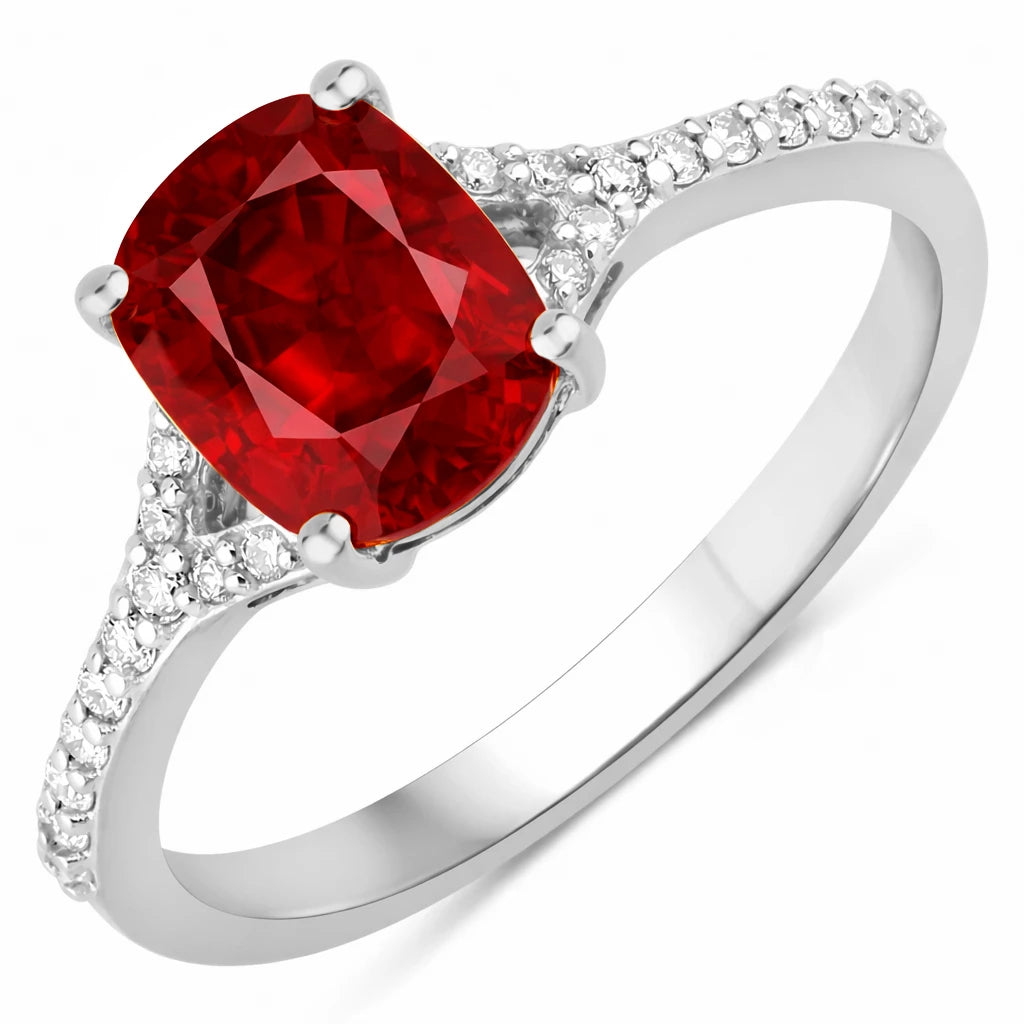 Cordelia Cushion with Diamond Pavé Ring