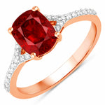 Cordelia Cushion with Diamond Pavé Ring