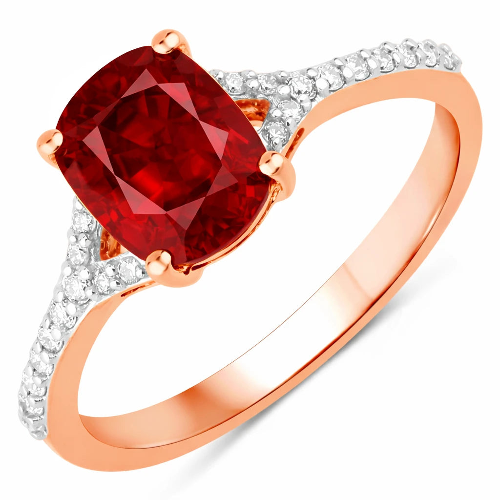 Cordelia Cushion with Diamond Pavé Ring
