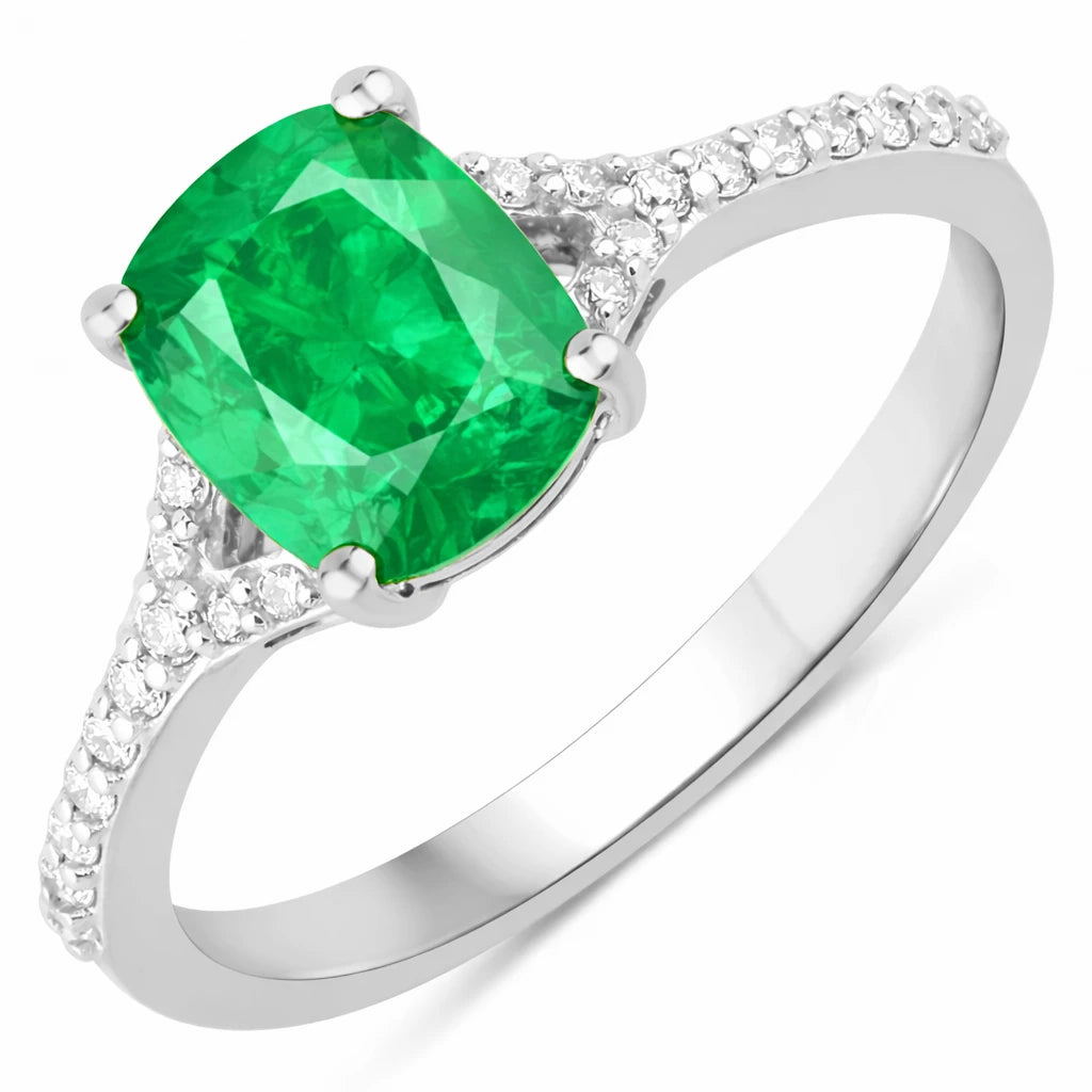 Cordelia Cushion with Diamond Pavé Ring