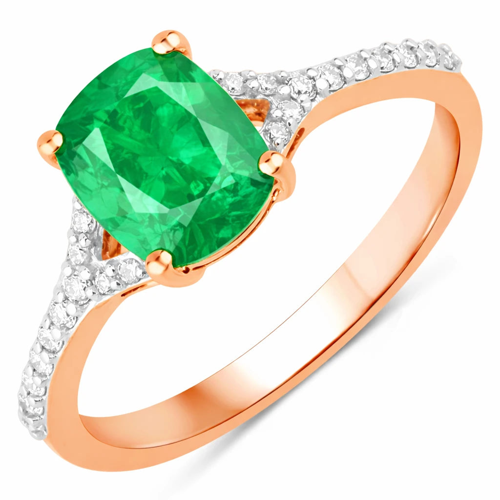 Cordelia Cushion with Diamond Pavé Ring