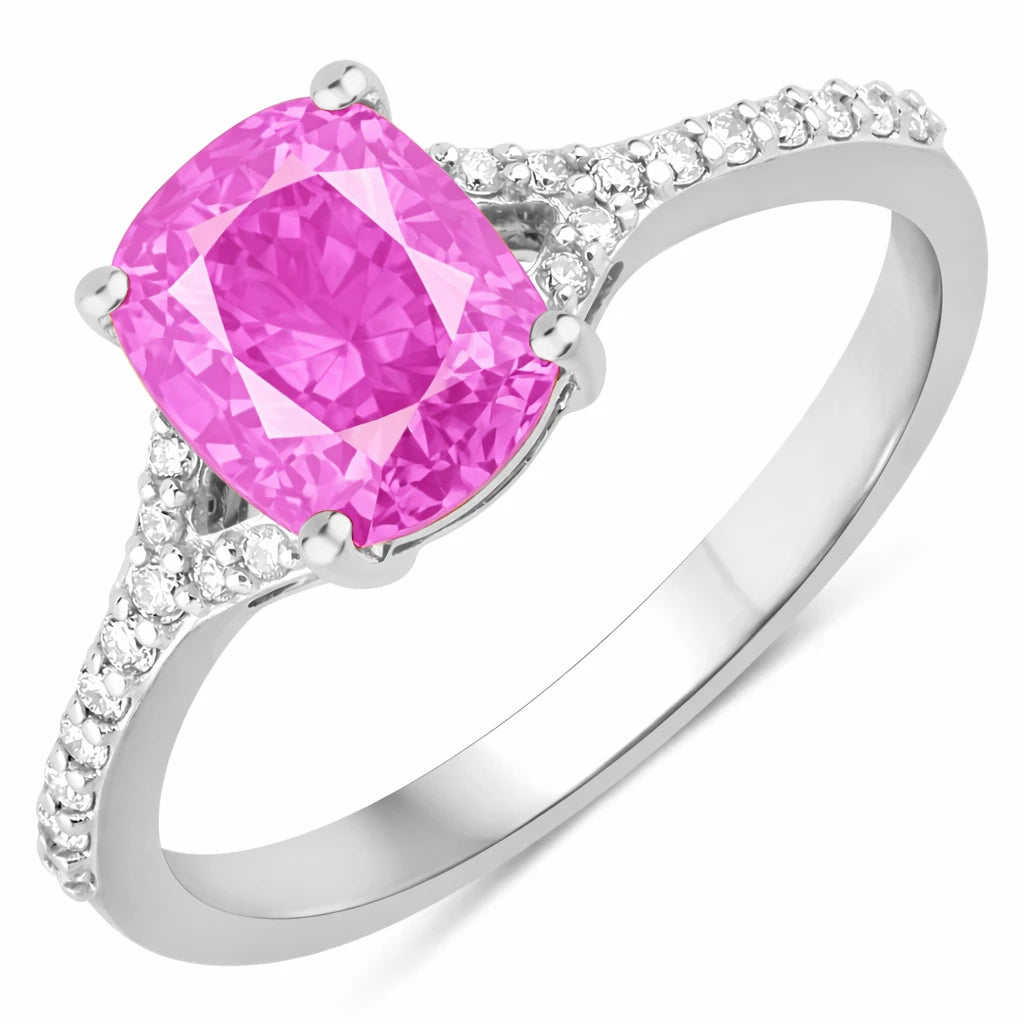 Cordelia Cushion with Diamond Pavé Ring