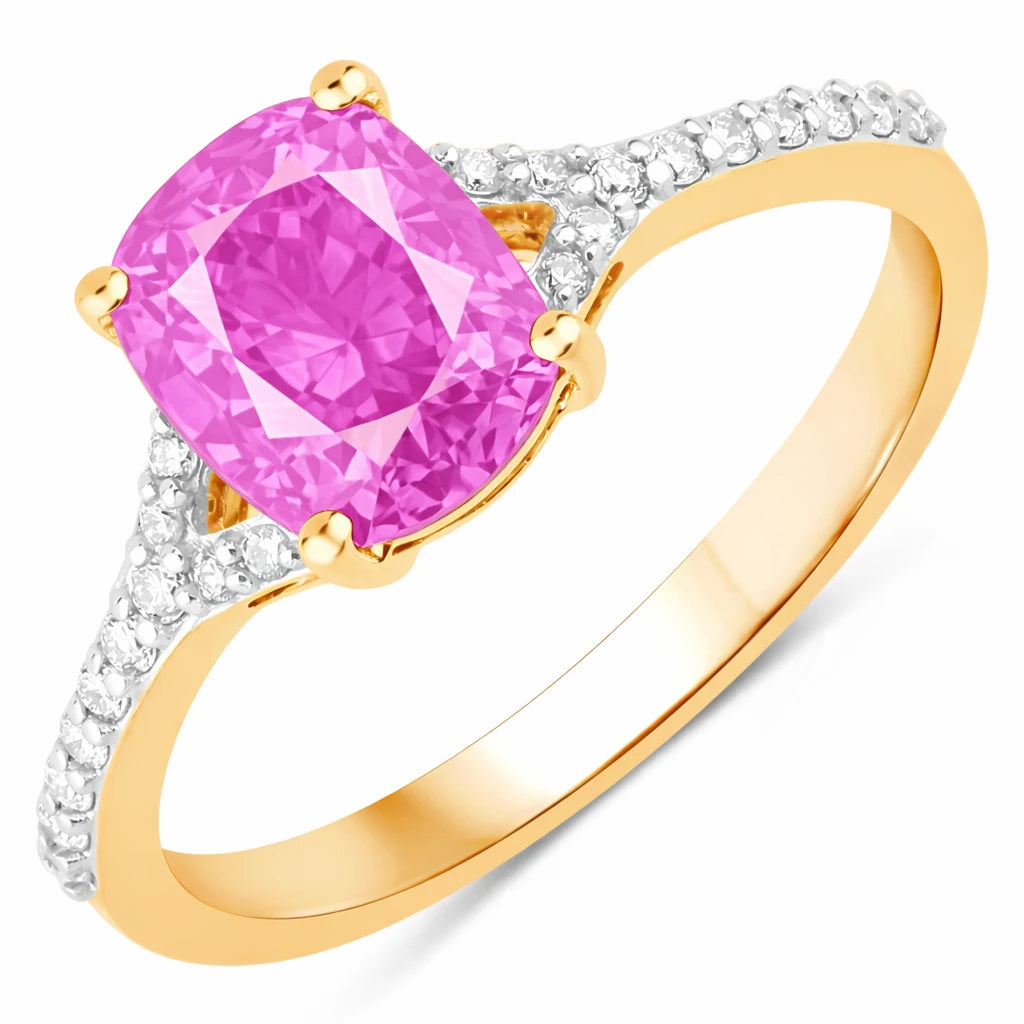 Cordelia Cushion with Diamond Pavé Ring