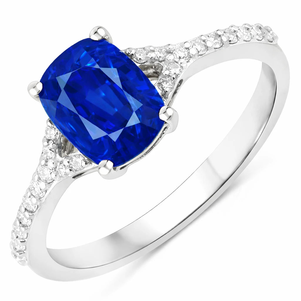 Cordelia Cushion with Diamond Pavé Ring